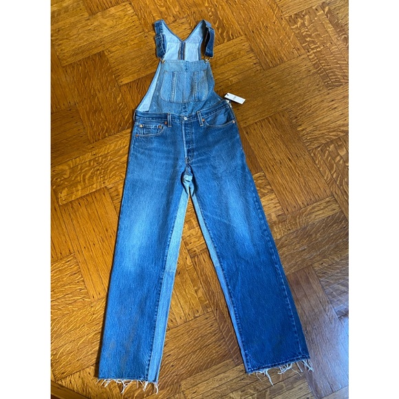 NWT RE/DONE Levi’s 90’s Inspired Overall Jeans - Size 27 - Picture 3 of 9